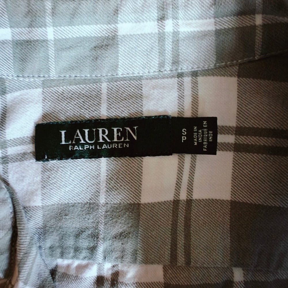 Lauren Ralph Lauren women's Plaid Long Sleeve Button Down Shirt small cotton - Picture 14 of 16